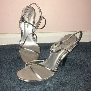 Silver stilettos